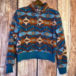 R&R Denim western Sherpa pullover